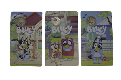 $1 2024 Bluey Dollarbucks Al/Bronze Coloured 3 Coin UNC Set